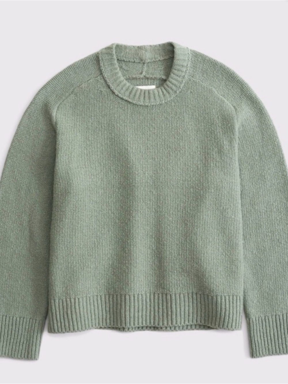 Abercrombie & Fitch Women's Sage Green Crewneck Sweater